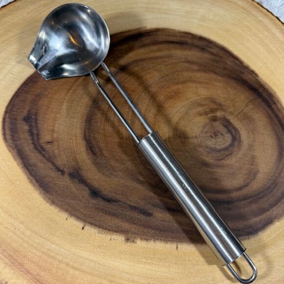 Vintage 3pc Stainless Steel Spoon Rest and Ladle Set - Picture 7 of 12